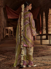 Itrh-Pink & Light Green Sheesh Mahal Kurta Pant Set-INDIASPOPUP.COM