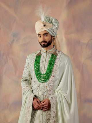 Jatin Malik-Blue Momentum Sherwani Set-INDIASPOPUP.COM