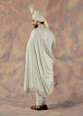 Jatin Malik-Blue Momentum Sherwani Set-INDIASPOPUP.COM