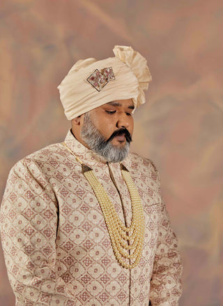 Jatin Malik-Jamawar Sherwani Set-INDIASPOPUP.COM