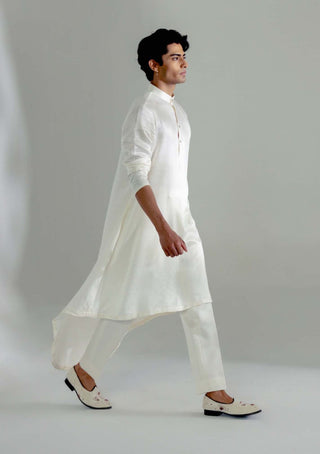 Jatin Malik-Ivory Contemporary Sherwani Set-INDIASPOPUP.COM