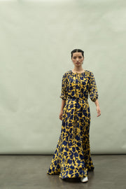 Kanelle-Black & Yellow Anastasia Dress-INDIASPOPUP.COM