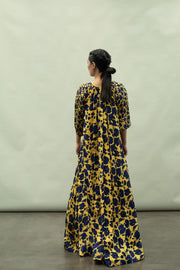 Kanelle-Black & Yellow Anastasia Dress-INDIASPOPUP.COM