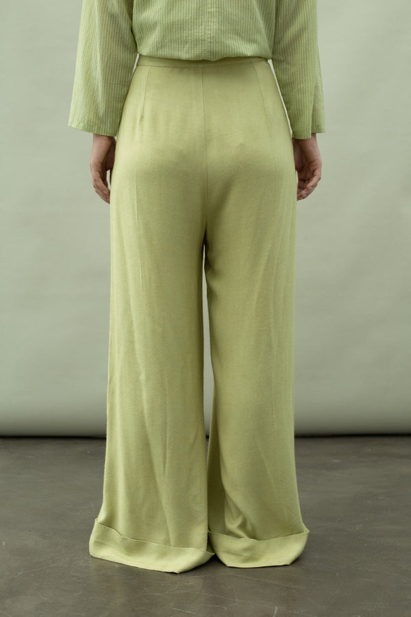 Kanelle-Green Liri Tunic With Pants-INDIASPOPUP.COM