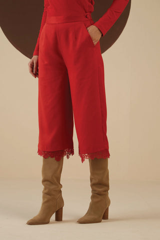 Kanelle-Red Ashley Solid Co-Ord-INDIASPOPUP.COM