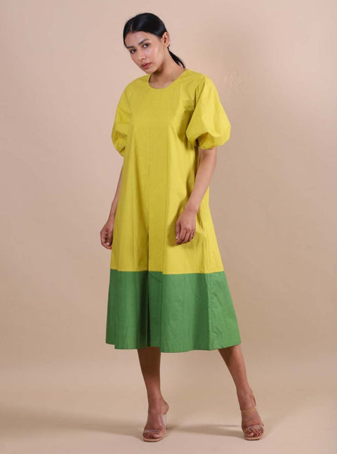 Kanelle-Olive Green Bridget Dress-INDIASPOPUP.COM