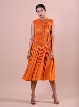 Kanelle-Orange Quinn Dress-INDIASPOPUP.COM