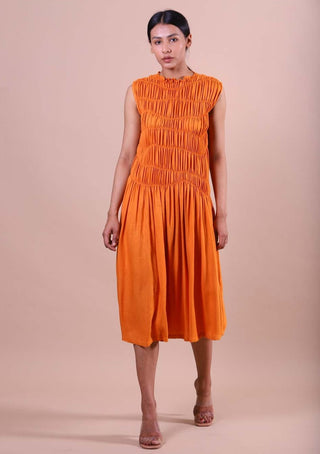 Kanelle-Orange Quinn Dress-INDIASPOPUP.COM
