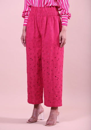 Kanelle-Pink Camille Top With Trouser-INDIASPOPUP.COM