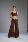 Koai-Brown & Blue Stripe Crop Top-INDIASPOPUP.COM