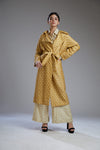 Koai-Mustard Polka Dot Coat-INDIASPOPUP.COM