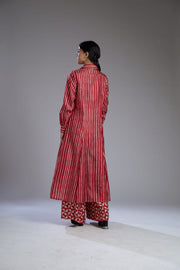 Koai-Red & White Stripe Dabu Jacket-INDIASPOPUP.COM