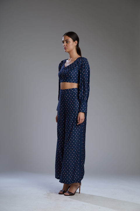 Koai-Blue & Pink Polka Pants-INDIASPOPUP.COM
