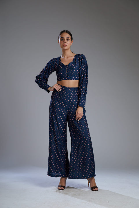 Koai-Blue & Pink Polka Pants-INDIASPOPUP.COM