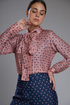 Koai-Pink Bow Top Shirt-INDIASPOPUP.COM