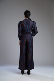 Koai-Brown & Blue Stripe Pants-INDIASPOPUP.COM