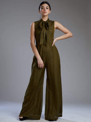 Koai-Leaf Green Jumpsuit-INDIASPOPUP.COM