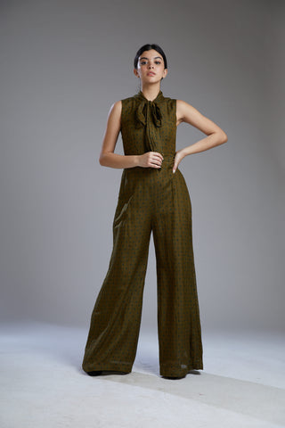 Koai-Leaf Green Jumpsuit-INDIASPOPUP.COM