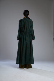 Koai-Dark Green Pleated Cape-INDIASPOPUP.COM