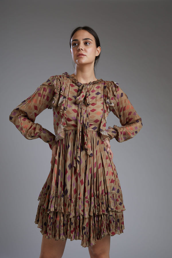 Koai-Multicolor Short Dress Diamond-INDIASPOPUP.COM