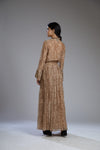Koai-Grey & Brown Floral Skirt-INDIASPOPUP.COM