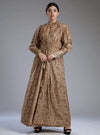 Koai-Grey & Brown Floral Cape-INDIASPOPUP.COM
