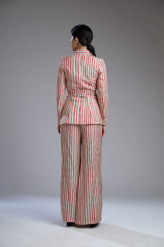 Koai-Red & White Striped Pants-INDIASPOPUP.COM