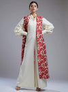 Koai-Red & White Floral Cape-INDIASPOPUP.COM