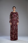 Koai-Maroon & White Long Dress-INDIASPOPUP.COM