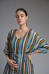 Koai-Multicolor Stripe Kaftan Dress-INDIASPOPUP.COM