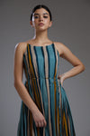 Koai-Multicolor Stripe Flare Long Dress-INDIASPOPUP.COM