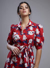 Koai-Multicolor Floral Long Shirt Dress With Pants-INDIASPOPUP.COM