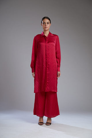 Koai-Pink Booti Long Shirt With Pants-INDIASPOPUP.COM