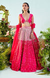 Mani Bhatia-Iris Fuschia Pink Embroidered Lehenga Set-INDIASPOPUP.COM