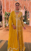 Golden Yellow Embroidered Anarkali And Dupatta