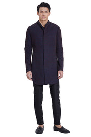 Kunal Rawal-Navy Long Deconstructed Set-INDIASPOPUP.COM