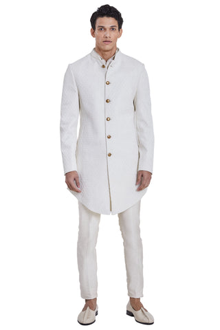 Kunal Rawal-White Highlighted  Jacket-INDIASPOPUP.COM
