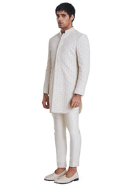 Kunal Rawal-Vanilla Geometric Knotted Jacket-INDIASPOPUP.COM