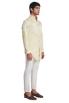Kunal Rawal-Yellow Armour Highlighted Kurta-INDIASPOPUP.COM