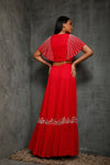 Seema Thukral-Rani Pink Croptop With Sharara Pants-INDIASPOPUP.COM