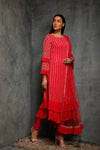 Seema Thukral-Rani Pink Kurta & Leggings With Dupatta-INDIASPOPUP.COM
