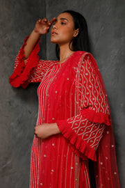 Seema Thukral-Rani Pink Kurta & Leggings With Dupatta-INDIASPOPUP.COM