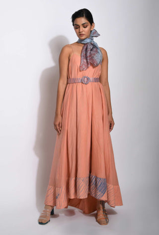 The Loom Art-Salmon Pink Dress-INDIASPOPUP.COM