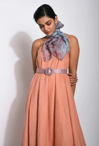 The Loom Art-Salmon Pink Dress-INDIASPOPUP.COM