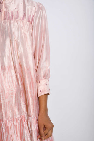 The Loom Art-Ivory Pink Dress-INDIASPOPUP.COM