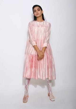 The Loom Art-Ivory Pink Dress-INDIASPOPUP.COM