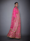 Ri.Ritu Kumar-Pink Lehenga With Blouse & Dupatta-INDIASPOPUP.COM