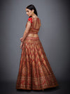 Ri.Ritu Kumar-Red & Saffron Lehenga Set With Dupatta-INDIASPOPUP.COM
