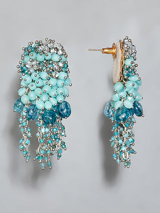 House Of Doro-Royal Turquoise Earrings-INDIASPOPUP.COM