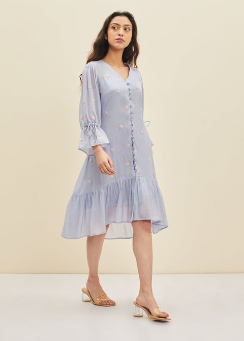 Meadow-Light Blue Lera Dress-INDIASPOPUP.COM